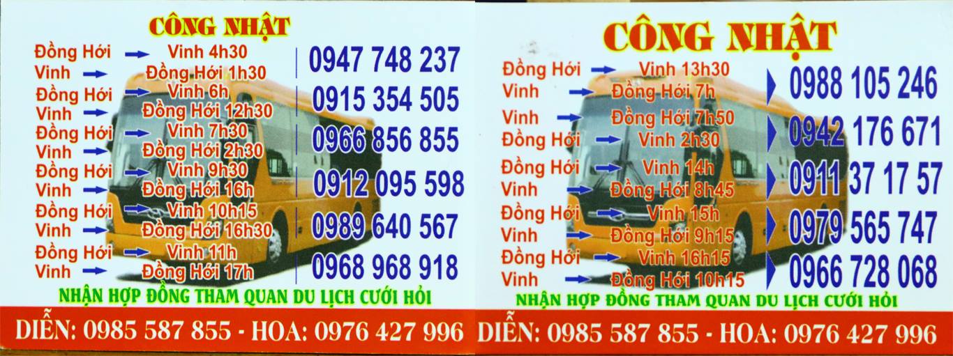 Hệ thống hoạt động nhà xe Công Nhật