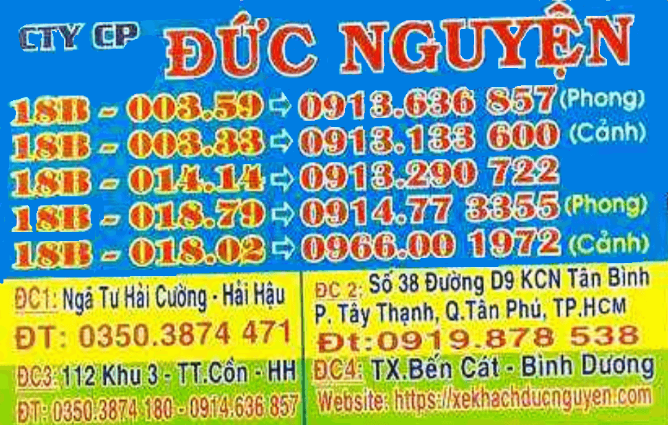 Hệ thống hoạt đọng nhà xe Đức Nguyện 