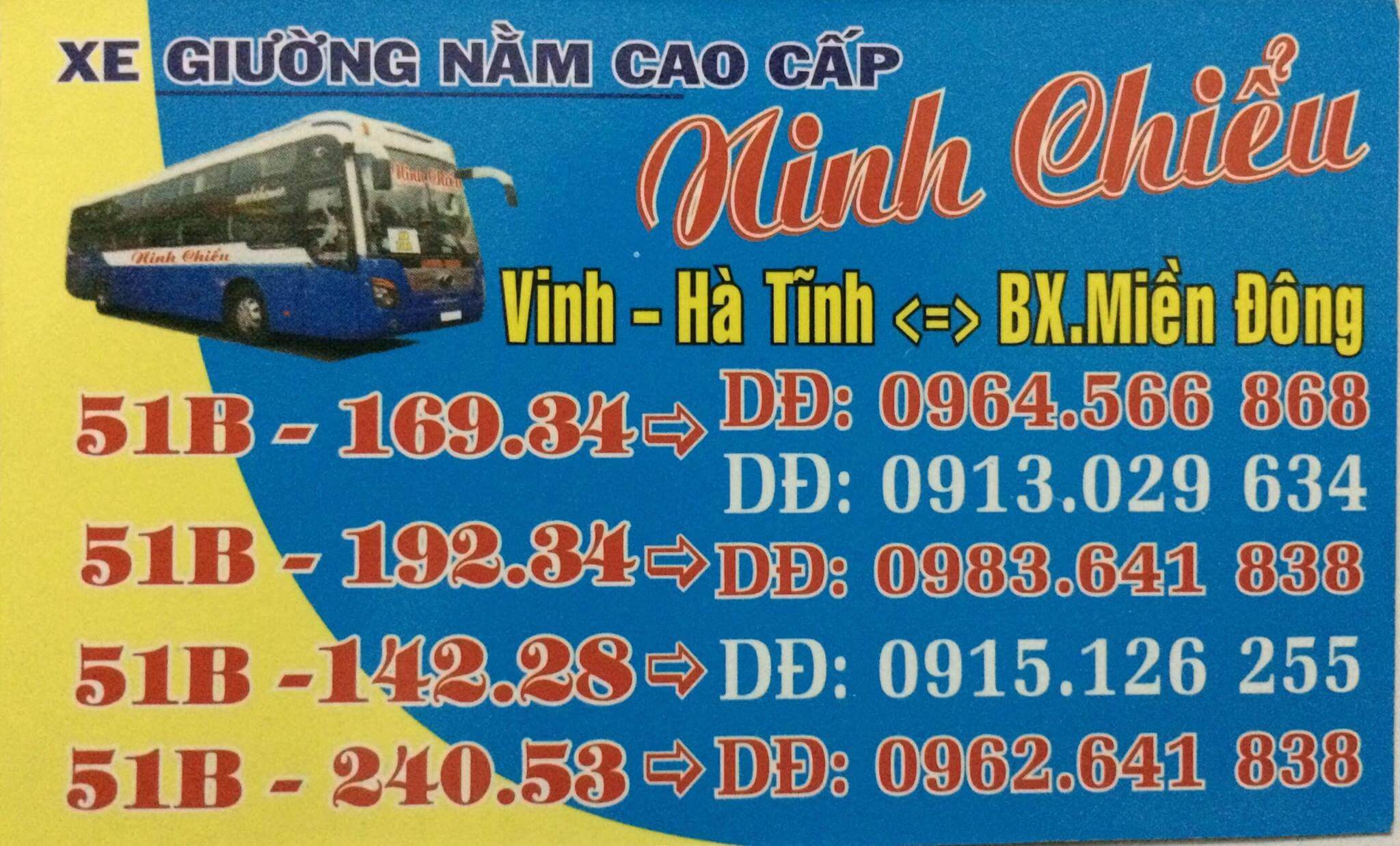 Hệ thống hoạt động nhà xe Ninh Chiểu