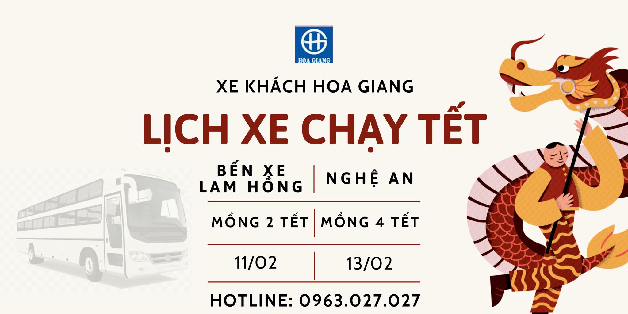 Hệ thống hoạt động nhà xe Hoa Giang