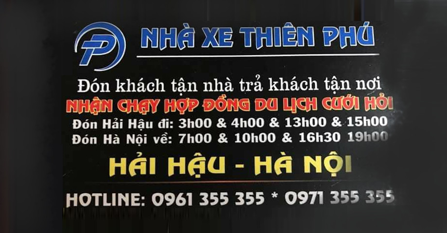 Hệ thống hoạt động nhà xe Thiên Phú