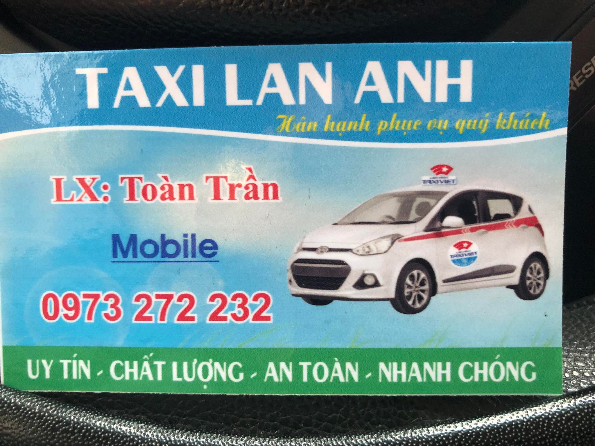 Hệ thống hoạt động taxi Lan Anh